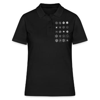 flocons de neige - Polo Femme - noir - Devant - Ailine (174cm)