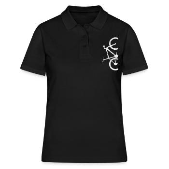 Mountainbike Freizeit Fahrradfahren - Frauen Polo Shirt - Schwarz - Vorne - Ailine (174cm)