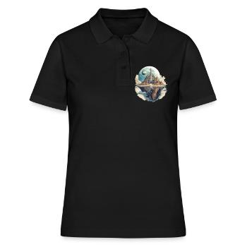 Futuristic life on planets - Women's Polo Shirt - black - Front - Ailine (174cm)
