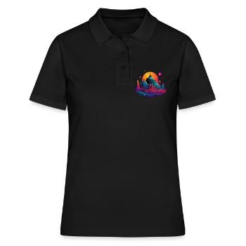 Futuristic life on planets - Women's Polo Shirt - black - Front - Ailine (174cm)