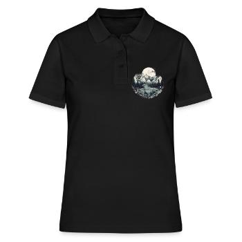 Nature Aventure Randonnée Camping Design - Polo Femme - noir - Devant - Ailine (174cm)