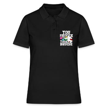 Drôle de Paintball You Snooze You Bruise - - Polo Femme - noir - Devant - Ailine (174cm)