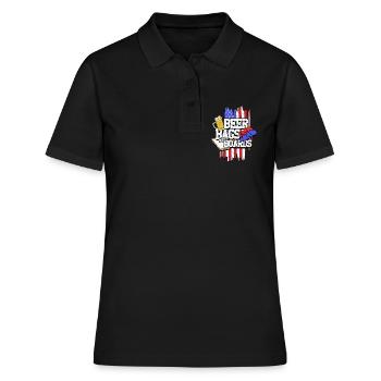 Cornhole Bierbeutel und -bretter - Cornhole Lover - Frauen Polo Shirt - Schwarz - Vorne - Ailine (174cm)