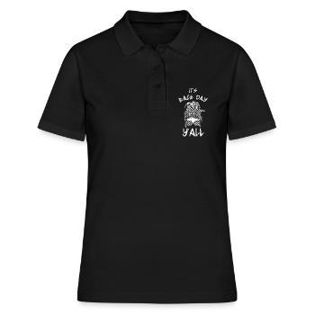 C’est le jour de la course y’all - coureur américain - Polo Femme - noir - Devant - Ailine (174cm)