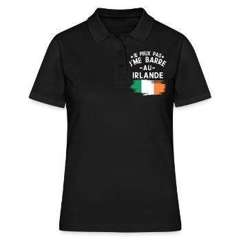 Je Peux Pas J'me Barre Au Irlande Vacances - Polo Femme - noir - Devant - Ailine (174cm)