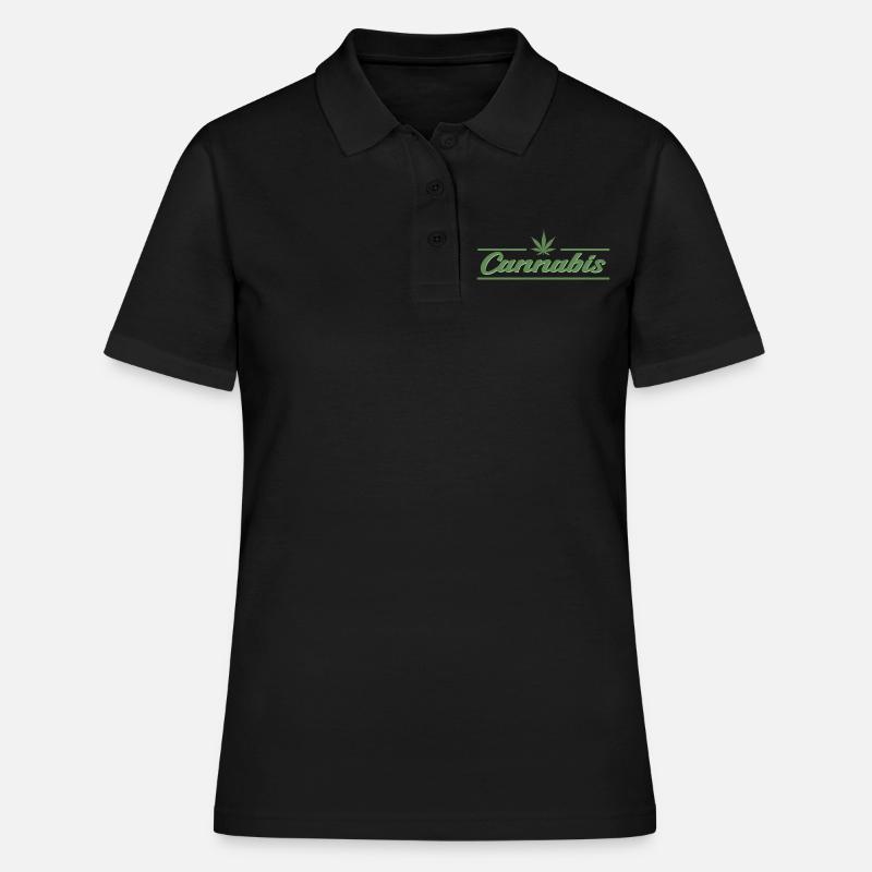Weed marijuana gift idea - Women's Polo Shirt - black