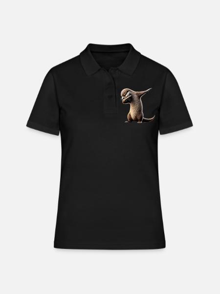Lustiger Dabbing Otter Dance Tierliebhaber Dab - Frauen Polo Shirt - Schwarz
