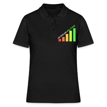Le dollar américain va pomper - Polo Femme - noir - Devant - Ailine (174cm)