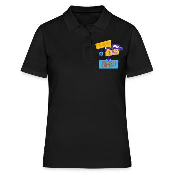 Tuning-Auto, alltägliche Kontrollen - Frauen Polo Shirt - Schwarz - Vorne - Ailine (174cm)