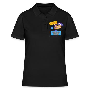 Kontrollen tägliche Routine - Frauen Polo Shirt - Schwarz - Vorne - Ailine (174cm)