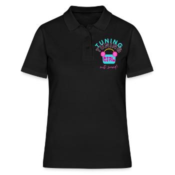 Tuning Girl mit Sound - Frauen Polo Shirt - Schwarz - Vorne - Ailine (174cm)
