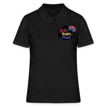 coquet, heureux et fier - Polo Femme - noir - Devant - Ailine (174cm)