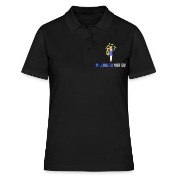 Millionnaire devant 50 ! - Polo Femme - noir - Devant - Ailine (174cm)