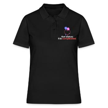 Unser Status: Er ist kompliziert. - Frauen Polo Shirt - Schwarz - Vorne - Ailine (174cm)