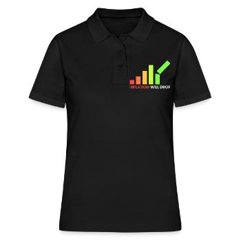 inflation will fall - Women's Polo Shirt - black - Front - Ailine (174cm)