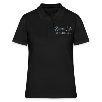 Espresso Milk Foam Morning Muffle - Women's Polo Shirt - black - Front - Ailine (174cm)