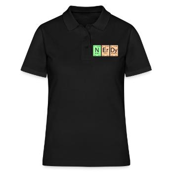 Periodensystem - NErDy - Frauen Polo Shirt - Schwarz - Vorne - Ailine (174cm)