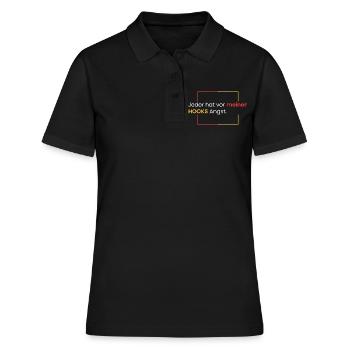 Angst vor meinen HOOKS - Frauen Polo Shirt - Schwarz - Vorne - Ailine (174cm)