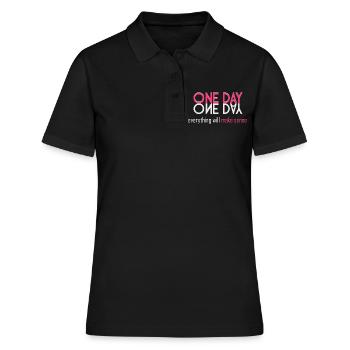 Alles wird einen Sinn ergeben! - Frauen Polo Shirt - Schwarz - Vorne - Ailine (174cm)