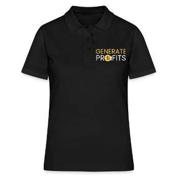 Générer des profits - Polo Femme - noir - Devant - Ailine (174cm)