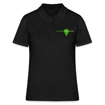 Frag nicht, starte einfach - Frauen Polo Shirt - Schwarz - Vorne - Ailine (174cm)