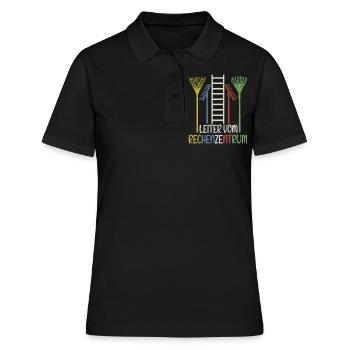 Leiter Vom Rechenzentrum - Garten Wortwitz - Frauen Polo Shirt - Schwarz - Vorne - Ailine (174cm)