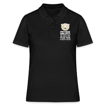 Ours polaire - Polo Femme - noir - Devant - Ailine (174cm)