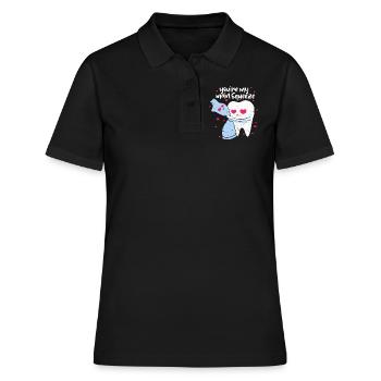 Dentiste Dentiste Dentiste Dents Cadeau Dentiste - Polo Femme - noir - Devant - Ailine (174cm)