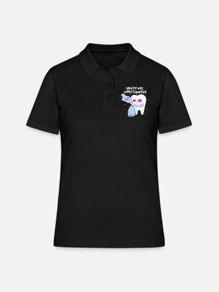 Dentiste Dentiste Dentiste Dents Cadeau Dentiste - Polo Femme - noir