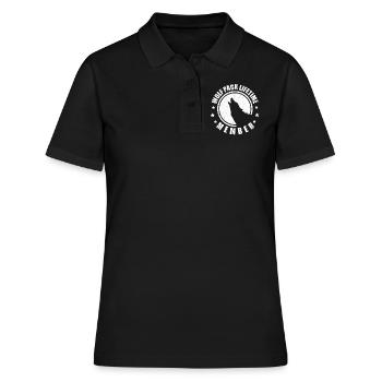 Wolf Wolfpack Wolves Nature Wild Wilderness Cadeau - Polo Femme - noir - Devant - Ailine (174cm)