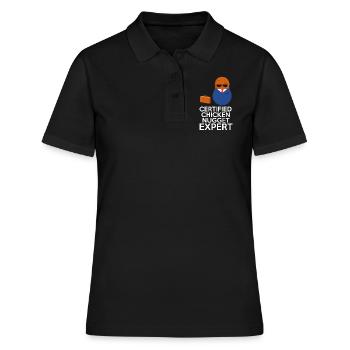 Nuggets de poulet Nugget Fast Food Food Gift - Polo Femme - noir - Devant - Ailine (174cm)