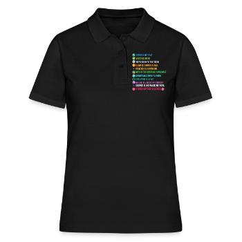 Cadeau scientifique scientifique chimie - Polo Femme - noir - Devant - Ailine (174cm)