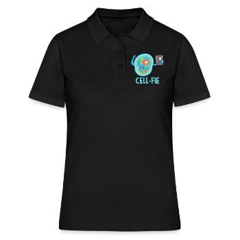 Cellule de biologie - Polo Femme - noir - Devant - Ailine (174cm)