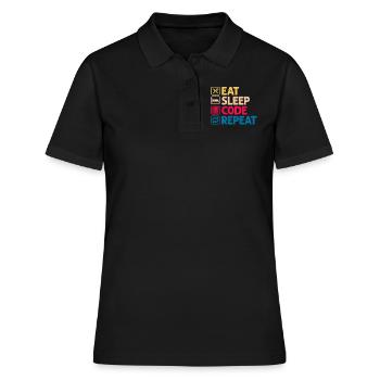 Programmierer - Frauen Polo Shirt - Schwarz - Vorne - Ailine (174cm)