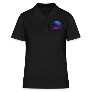 Loup loups pleurs Wolfpack loup-garou cadeau - Polo Femme - noir - Devant - Ailine (174cm)