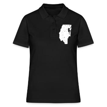 Bouldern & Freiklettern T-Shirt & Geschenkidee - Frauen Polo Shirt - Schwarz - Vorne - Ailine (174cm)