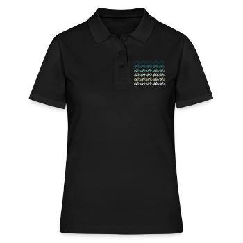 Mountainbike - Frauen Polo Shirt - Schwarz - Vorne - Ailine (174cm)
