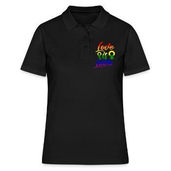 Amour lesbien - Polo Femme - noir - Devant - Ailine (174cm)