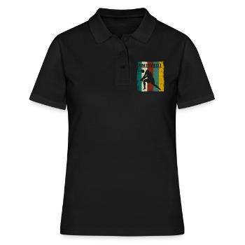 Cadeau de joueur de volley-ball t-shirt de volley-ball - Polo Femme - noir - Devant - Ailine (174cm)