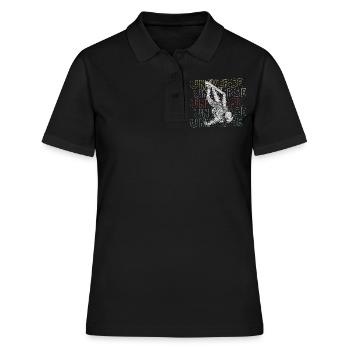 Astronaut Sterne Kosmos - Frauen Polo Shirt - Schwarz - Vorne - Ailine (174cm)
