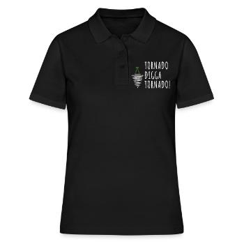 Tornado Digga Tornado - Frauen Polo Shirt - Schwarz - Vorne - Ailine (174cm)