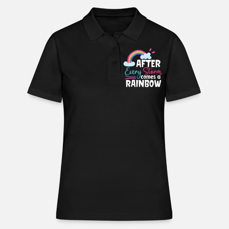 Bébé sort after every storm comes a rainbow - Polo Femme - noir