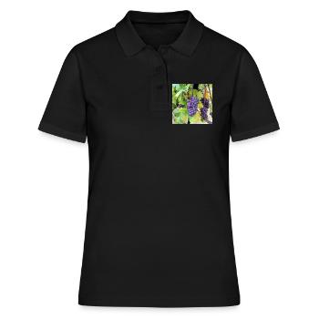 Vin Raisins Raisins Vignes Vignes Fête du vin Poster - Polo Femme - noir - Devant - Ailine (174cm)