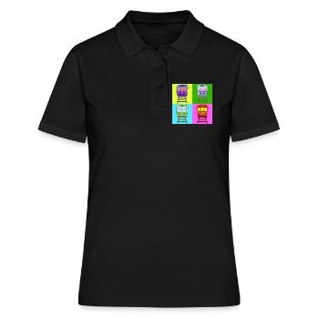 Tramway, pop art tram - Polo Femme - noir - Devant - Ailine (174cm)