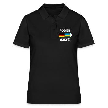 Deutschland und Ruanda Power 100% - Frauen Polo Shirt - Schwarz - Vorne - Ailine (174cm)