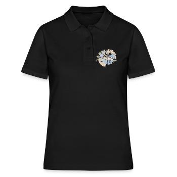 Valentinstag Schwimmer beim Wettkampf - Frauen Polo Shirt - Schwarz - Vorne - Ailine (174cm)