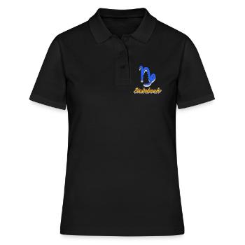 Superstition Ésotérique Capricorne Horoscope Constellation - Polo Femme - noir - Devant - Ailine (174cm)