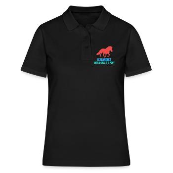Chevaux islandais Déclaration de poney Amoureux des chevaux islandais - Polo Femme - noir - Devant - Ailine (174cm)