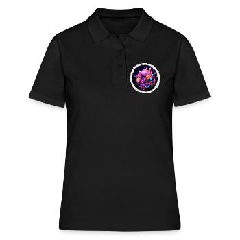 Bulles funky cosmiques - Polo Femme - noir - Devant - Ailine (174cm)