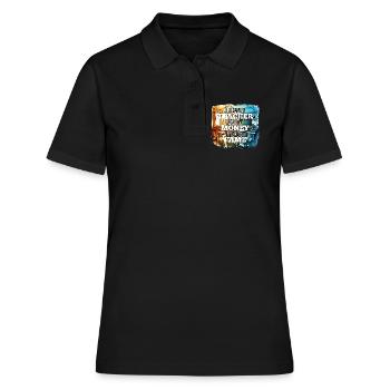 Lehrer Lehrerin Geld und Ruhm Geschenk - Frauen Polo Shirt - Schwarz - Vorne - Ailine (174cm)